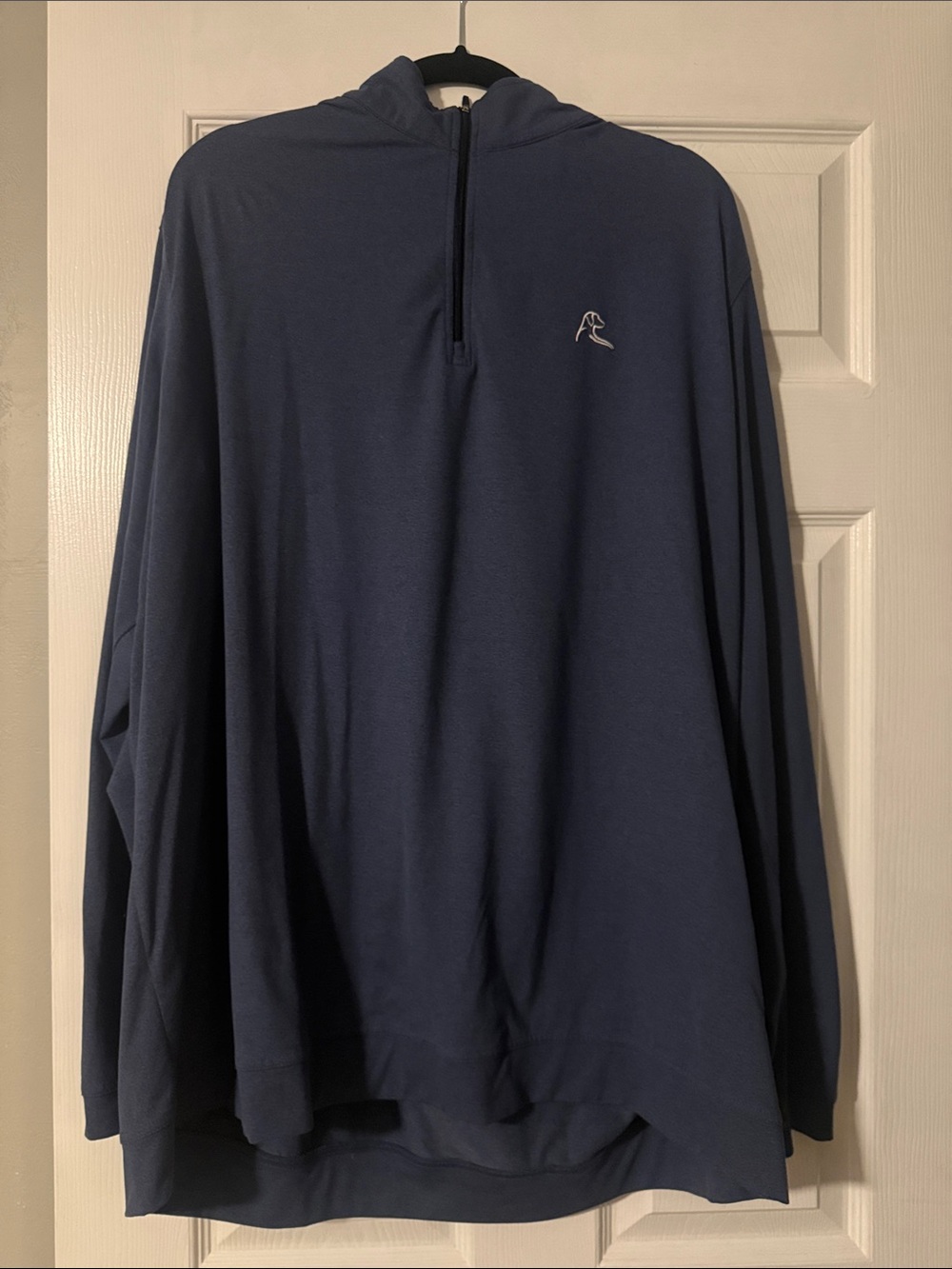 Rhoback Navy Quarter-Zip Hooded Pullover